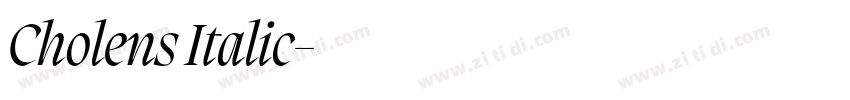 Cholens Italic字体转换